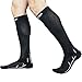Meister Graduated 20-25mmHg Compression Running Socks for Shin Splints (Pair) - Black - X-Large