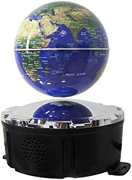 MakCreateFloating Speaker Portable Levitating Floating Bluetooth Subwoofer4.0 Speaker Levitation Maglev Speaker Multicolor LED 360 Degree Rotating Stereo Speaker(Blue)