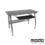 Mode New York Glass Office Computer Desk - Free Next Day Mainland UK Delivery