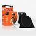 KT TAPE PRO Synthetic Elastic Kinesiology 20 Pre-Cut 10-Inch Strips Therapeutic Tape, Jet Black