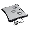High Performance Silver Black Aluminim USB Cooling Chill Pad with 3 Built-in Fans with 4-port USB 2.0 Hub for Sony VAIO Laptop