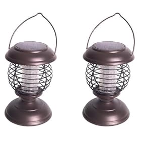 Westinghouse 771202-78 2-PC Myerstown Solar Bug Killer Lights Set, Remington Bronze