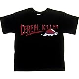 YOUTH T-SHIRT : BLACK - MEDIUM - Cereal Killer - Funny Cereal Bowl - Serial