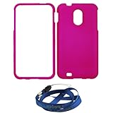 GTMax Hot Pink Snap on Rubberized Hard Cover Case for Sprint Samsung Epic 4 ....