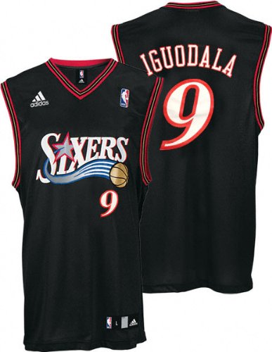 Andre Iguodala Youth Jersey: adidas Black Replica #9 Philadelphia 76ers Jersey