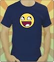 Internet Meme T-Shirt: Awesomely For The Lulz (Dunkelblau) Gr&ouml;&szlig;e M