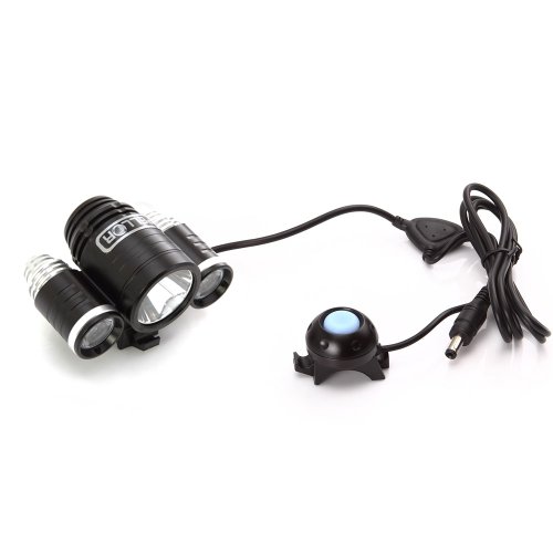 Pellor Waterproof 1800 Lumen 3 Mode Rechargeable CREE XML-T6 + XPE-R2 Cycling Bike Bicycle Head Light HeadLamp HeadLight for Sport Outdoor