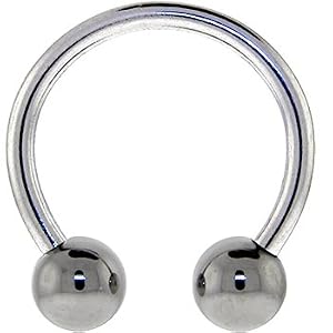 14 Gauge Hematite Horseshoe Circular