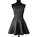 Moxeay® Back Straps Cross Sexy stretch Swing Skater Dress (L, Black)