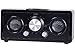 Retro-Radio - SCHARZ - hochglanz - 24  x 8 x 11 cm - mit Dockingstation für iPod - Radio & Lautsprecher für Apple iPod, MP3 und MP4 Player, CD Player oder Laptop
