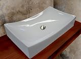 New Stylish Design Bathroom Porcelain Ceramic Vessel Sink W Chrome Drain