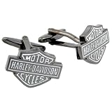 Harley Davidson Cufflinks Black Cuff links Motor Cycles Logo Cuff-links