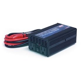 Roadpro RPPI-300W 300/600 Watt DC to AC Power Inverter with 12-Volt Plug and Direct to Battery Hook-Up