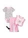 Babygear Baby-girls Infant 4 Pack Everyday Wild Child Set, Pink, 9-12 Months