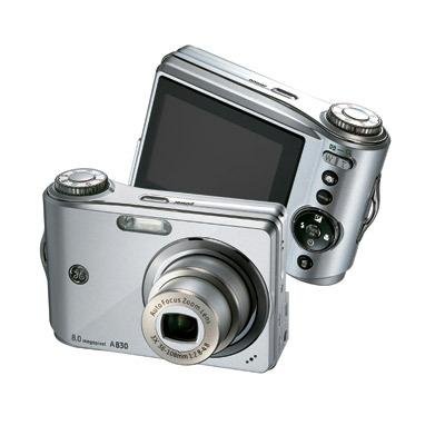 GE A830 8MP Digital Camera with 3x Optical Zoom (Silver)