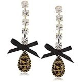 Betsey Johnson Lovely Leopard Linear Drop Earr