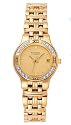 Whittnauer Swiss Wrist Watches-Wittnauer Laureate Women's Watches 12R11 Gilt dial 16 diamonds Sapphire crystal Stainless steel case and bracelet Deployment buckle with lock Water resistant