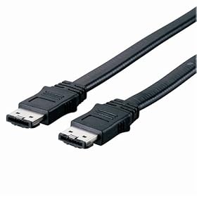 iBUFFALO eSATA�P�[�u�� �����]�� SATA1.0�ESATA2�Ή� 2.0m �u���b�N ESATA20BK