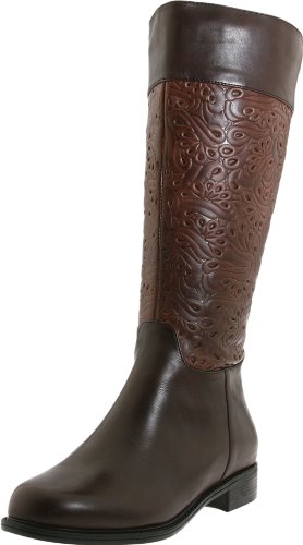 David Tate Women's Bronco Wide Shaft,Brown Calf,6.5 WW(EE) US