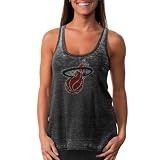 Touch by Alyssa Milano Miami Heat Premium Burnin Up Crystal Tank Top - Charcoal (Small)