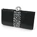 Whiting&Davis -- *Framed Crystal Clutch Black 1 3912 -- Handbags