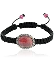 18kt Solid Gold Diamond Macrame Bracelet Fashion Jewelry