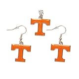 Tennessee Vols Necklace and Dangle Earring Charm Set NCAA