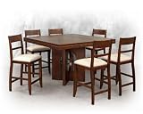 Counter Ht. Square / Rectangular Table w/ 18   Leaf Dark Cherry