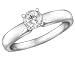 Engagement Ring: 14K White Gold 3/10 Carat (ctw) Diamond Solitaire