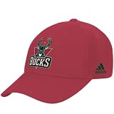 adidas Milwaukee Bucks Red Basic Logo Cotton Adjustable Hat