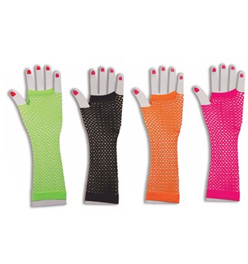 80s Long Fishnet Gloves