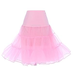Dresstells® Women's Vintage Rockabilly Net Petticoat Skirt Tutu Pink
