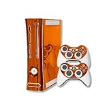 Xbox 360 Skin - NEW - ORANGE CHROME MIRROR system skins faceplate decal mod