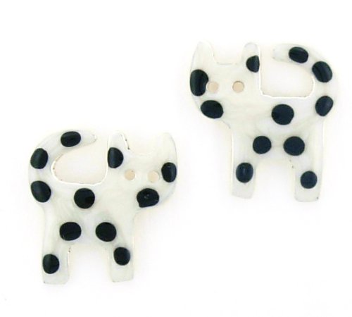 Black & White Spotted Cat Post Earrings