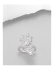 Butterfly CZ Ring In 92.5 Sterling Silver