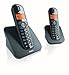 Philips CD1502B/38 DECT Schnurloses Telefon, 2 Mobilteile, schwarz