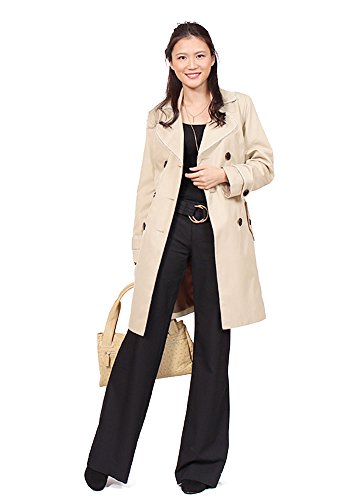 (モードアラカルト) Mode a la carte トレンチコート レディース 秋 ロングコート きれいめ シンプル アウター 通勤 オフィス 黒 ベージュ 春 M L