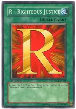 YuGiOh Duel Academy Deck Jaden Yuki R-Righteous Justice YSDJ-EN031 Common [Toy]