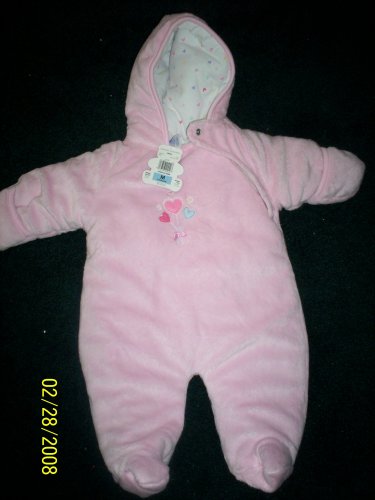 Carter's 3-6 Months Girls Infant Fleece Snowsuit