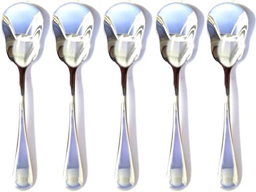 Best Baby Spoons - Set of 5 Baby Spoons - BPA Free - Perfect for Baby Shower Gift Baskets and Sets - The Best Spoons for Feeding New Babies - Highest Quality Mirror Polish Stainless Steel - More Affordable than Silver -Same Keepsake Quality - 100% Lifetime Money Back Guarantee (Elegant)