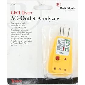 Radio Shack GFCI Tester AC-Outlet Analyzer by Radio Shack