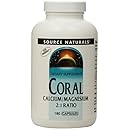 Source Naturals Coral Calcium/Magnesium 2:1 Ratio, 180 Capsules