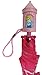 Disney Princess Girl's Pink Umbrella- Cinderella, Aurora and Snow White - 3D Rapunzel Handle