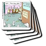 Londons Times Funny Medicine Cartoons - Rabbit Test - Coasters