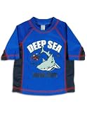 Osh Kosh Bgosh - Boys Short Sleeve Shark Rashguard Top, Royal, Navy (Size 12)