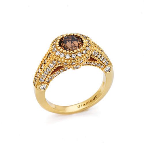 1.50 ct. t.w. Champagne & White Diamond Ring