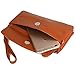 YALUXE Women's Large Capacity Leather Smartphone Wristlet Clutch with Shoulder Strap