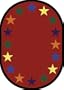 Joy Carpets 1458DD Star Space 7 ft.8 in. x 10 ft.9 in. Oval 100 Pct. STAINMASTER Nylon Machine Tufted- Cut Pile Educational Rug
