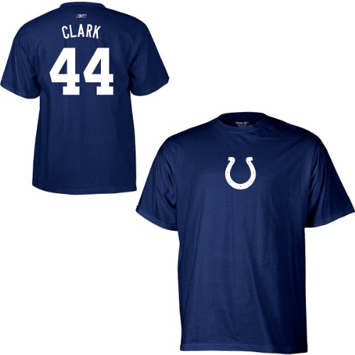 Reebok Indianapolis Colts Dallas Clark Name & Number T-Shirt Extra Large