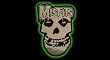 MISFITS - Metallic Skull And Logo - Sticker